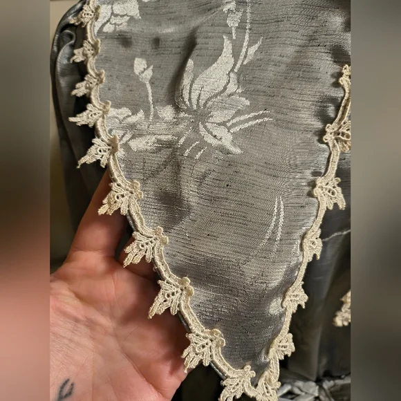 Vintage Scott McClintock For Gunne Sax Dress Silver Size 12 - Picture 6 of 9